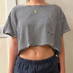 Sold! Sorry item is no longer available. American Apparel Stripe Tee Crop top